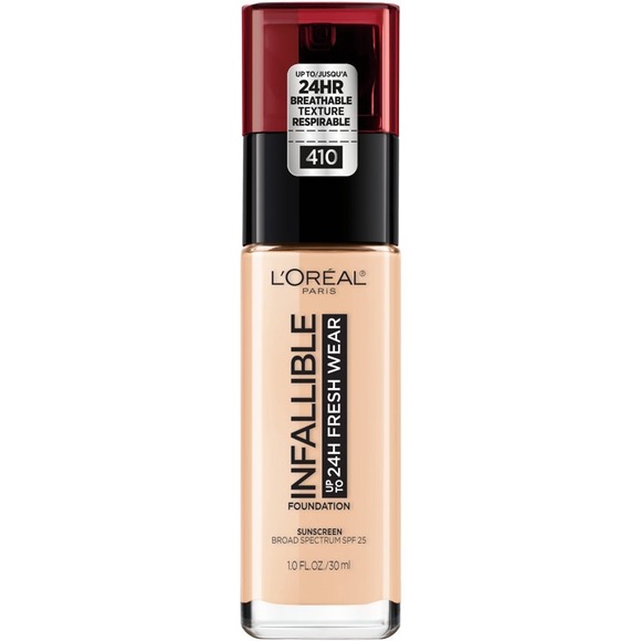 NEW L'Oreal Paris Infallible 24HR Fresh Wear Foundation #410 Ivory Makeup Beauty